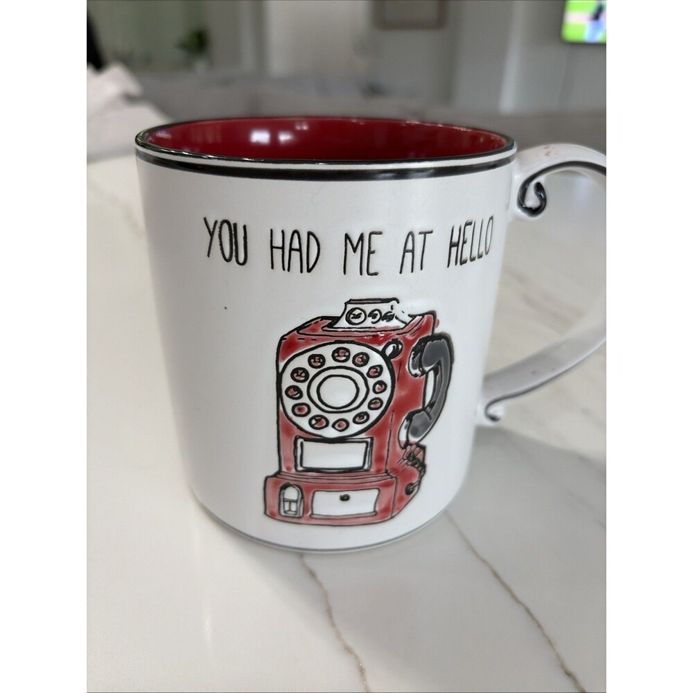 Spectrum Designz You Had Me at Hello Red Rotary Phone Mug 2017 Coffee Cup 12oz